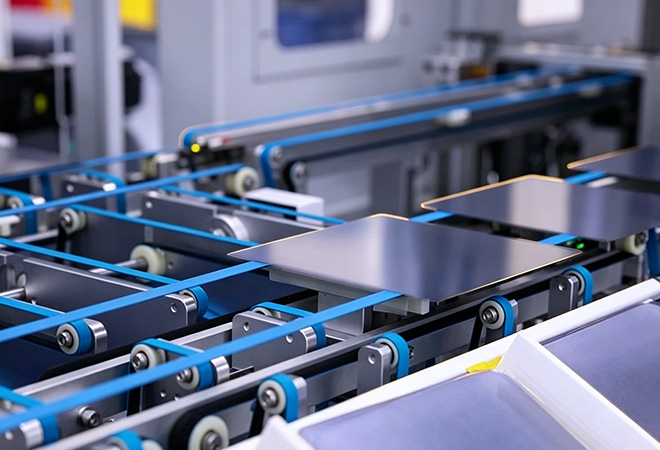 Automated Production Line for Photovoltaic Solar Cells